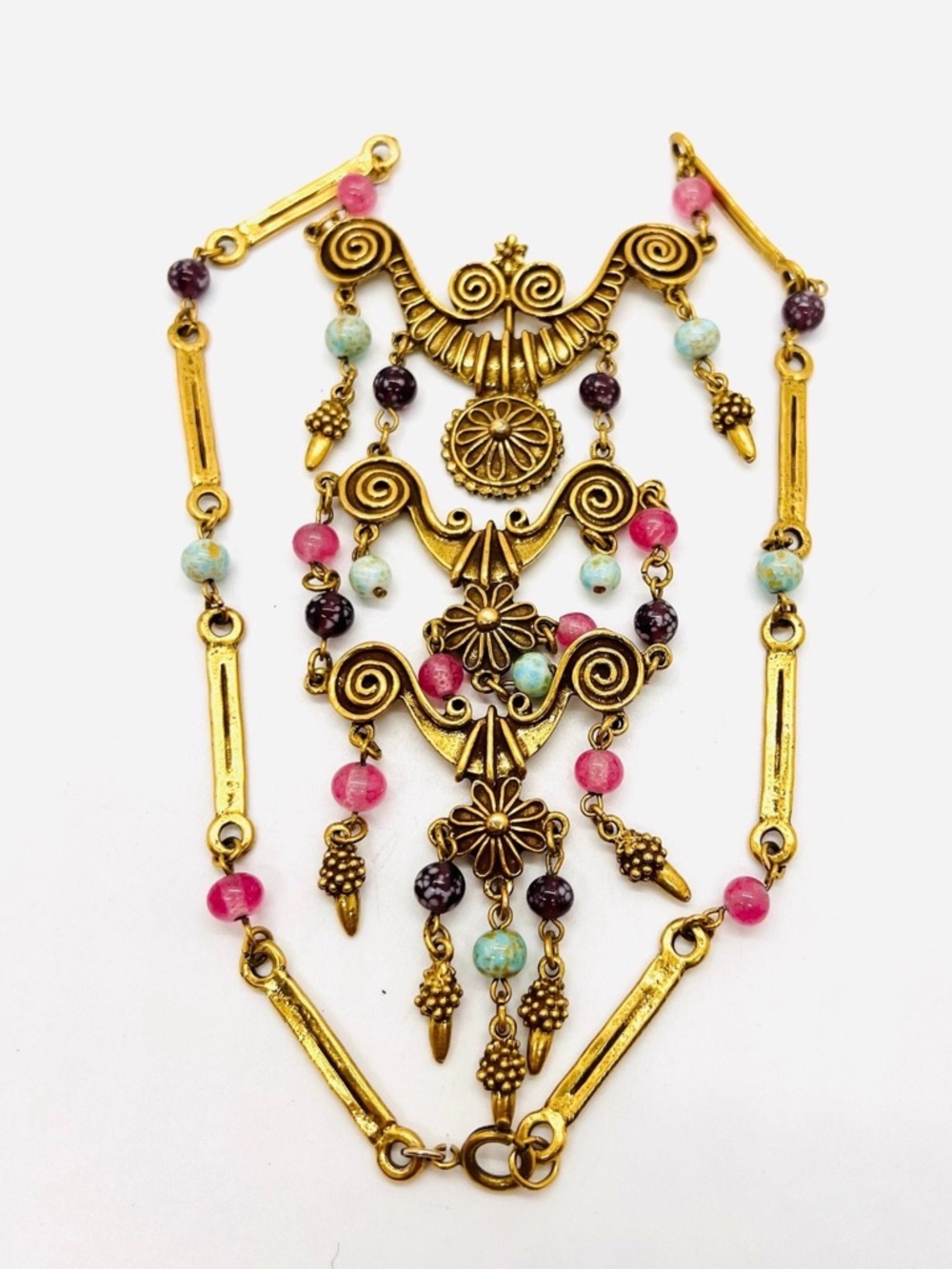 RARE GOLDETTE ETRUSCAN REVIVAL NECKLACE!! - Picture 3 of 16